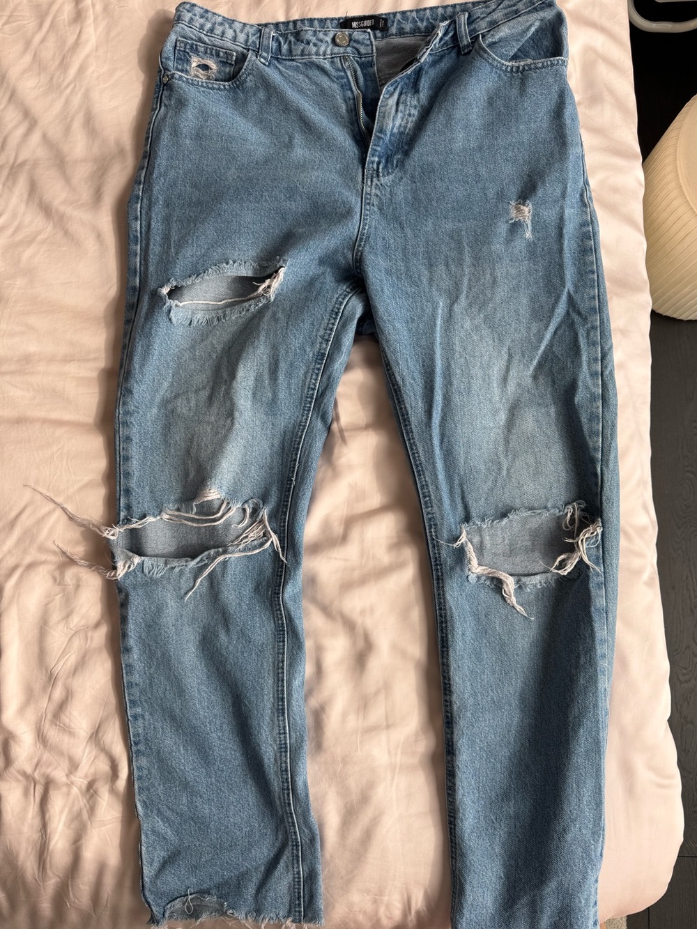 Missguided light blue denim jeans